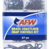 AFW TKB00005 Brass Coastlock Snap Swivels Kit 67 Pieces -CatchPro Shop afw tkb00005 brass coastlock snap swivels kit 67 pieces 75920.1651077531