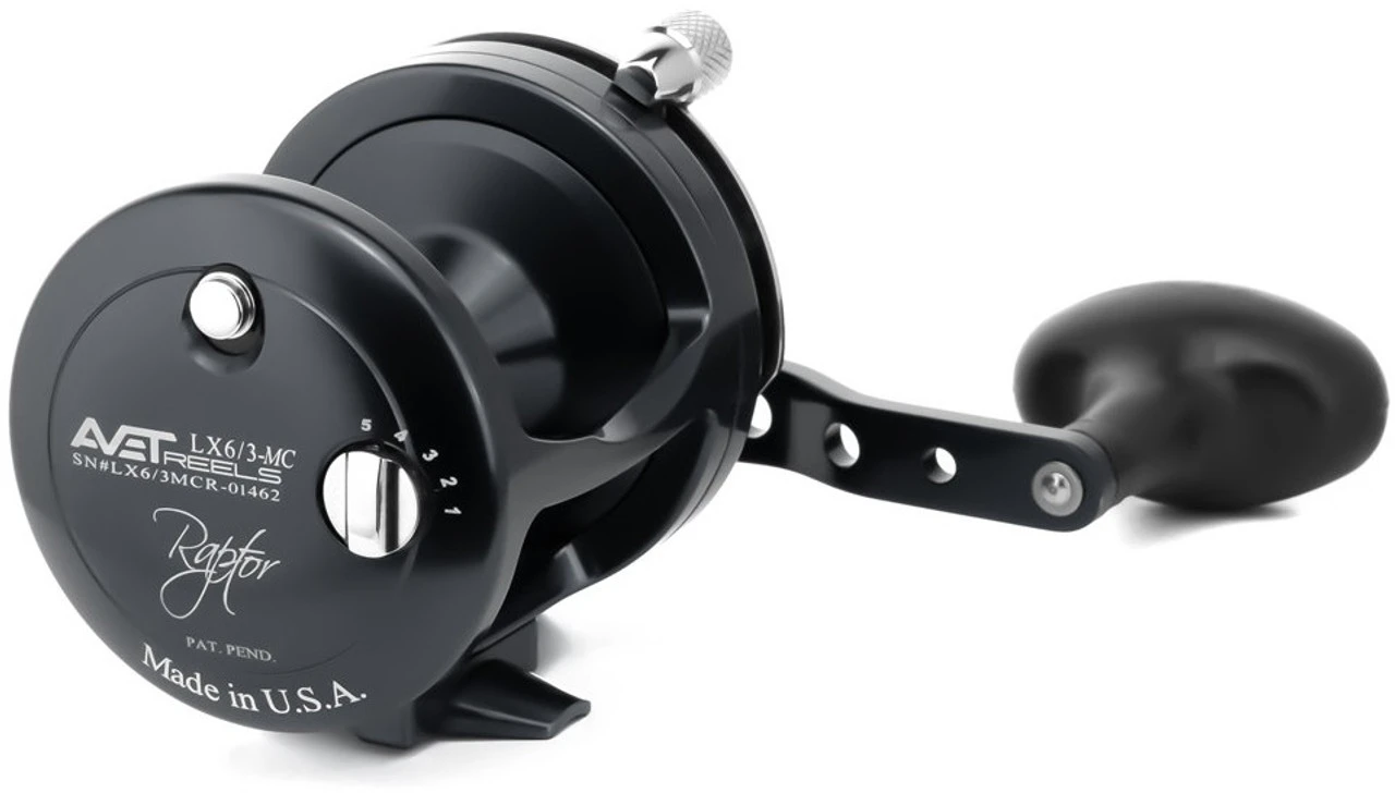 Avet LX 6.3 MC Raptor 2-Speed Lever Drag Casting Reel Black