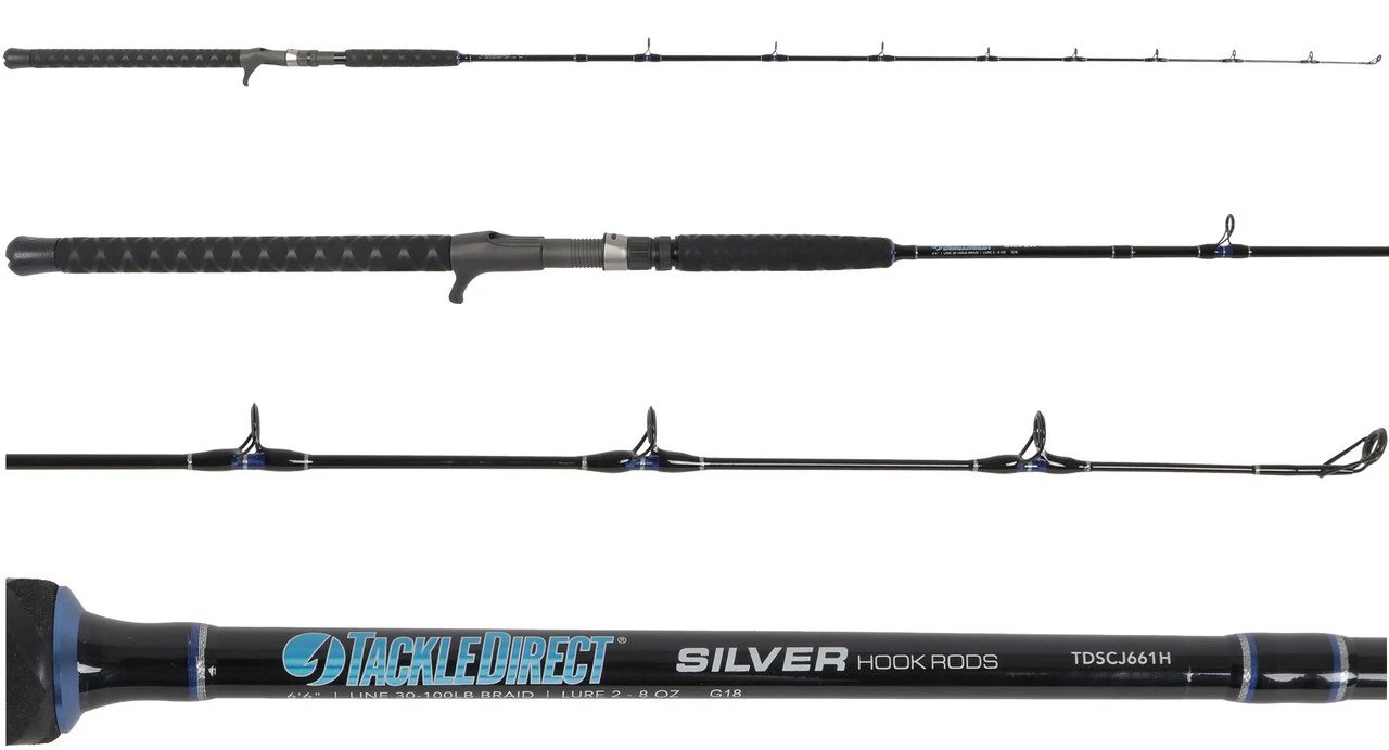 TackleDirect Silver Hook Conventional Jigging Rods